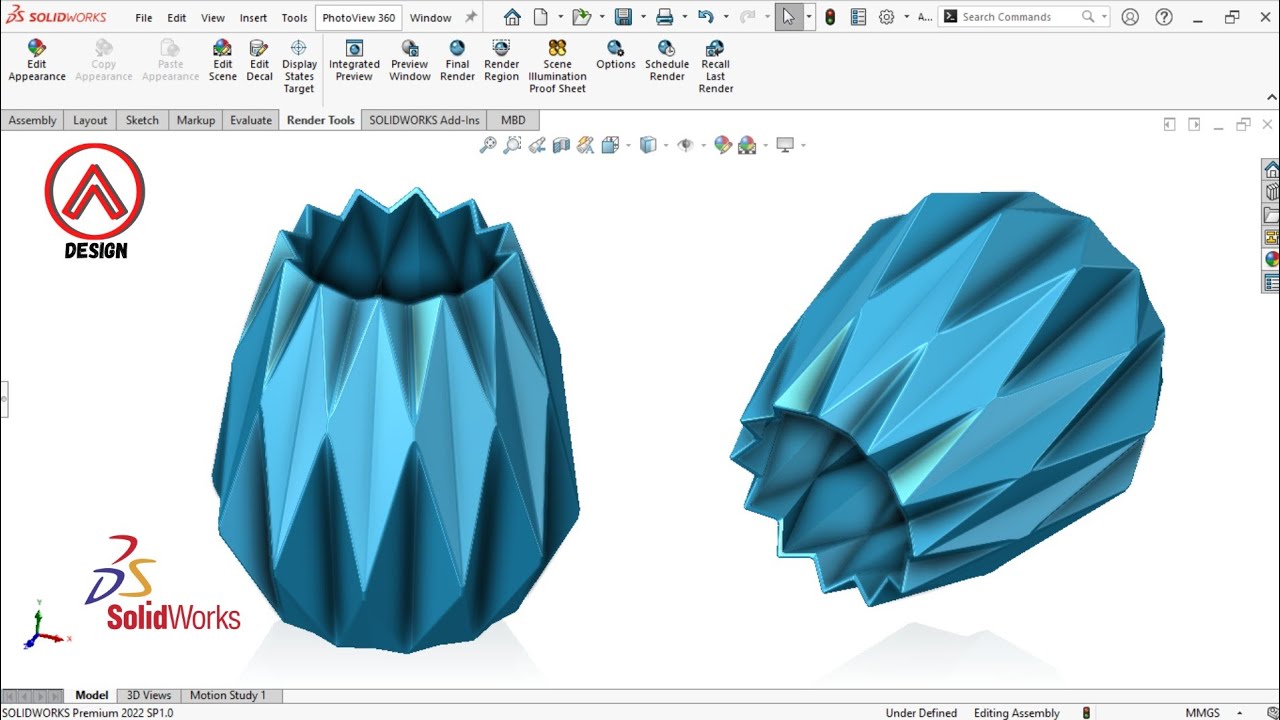SOLIDWORKS Surface design - Vase - SOLIDWORKS Tutorial