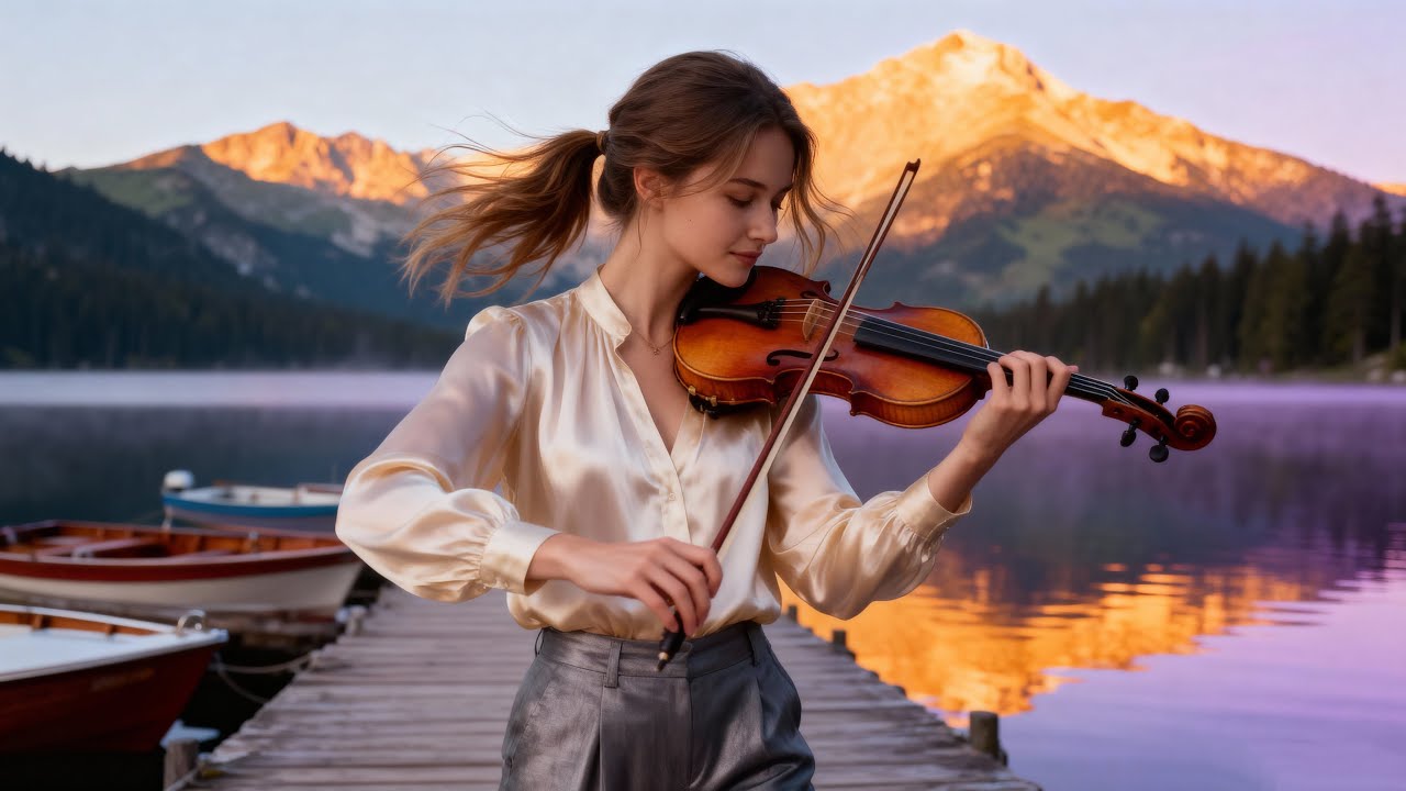 🎻🎹 Violin & Piano in Štrbské Pleso Sunset – Emotional Music for Relaxation, Stress Relief & Sleep