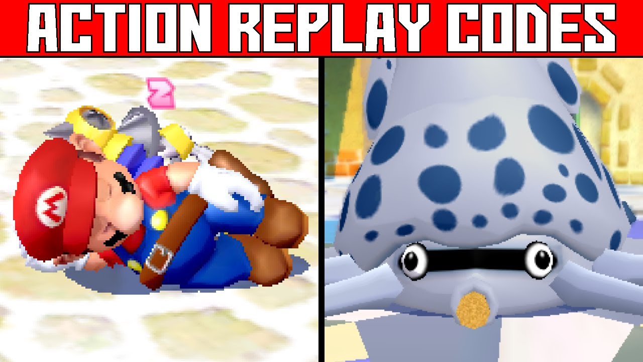 (Super Mario Sunshine) Moon Jump & Invincibility - Action Replay Codes
