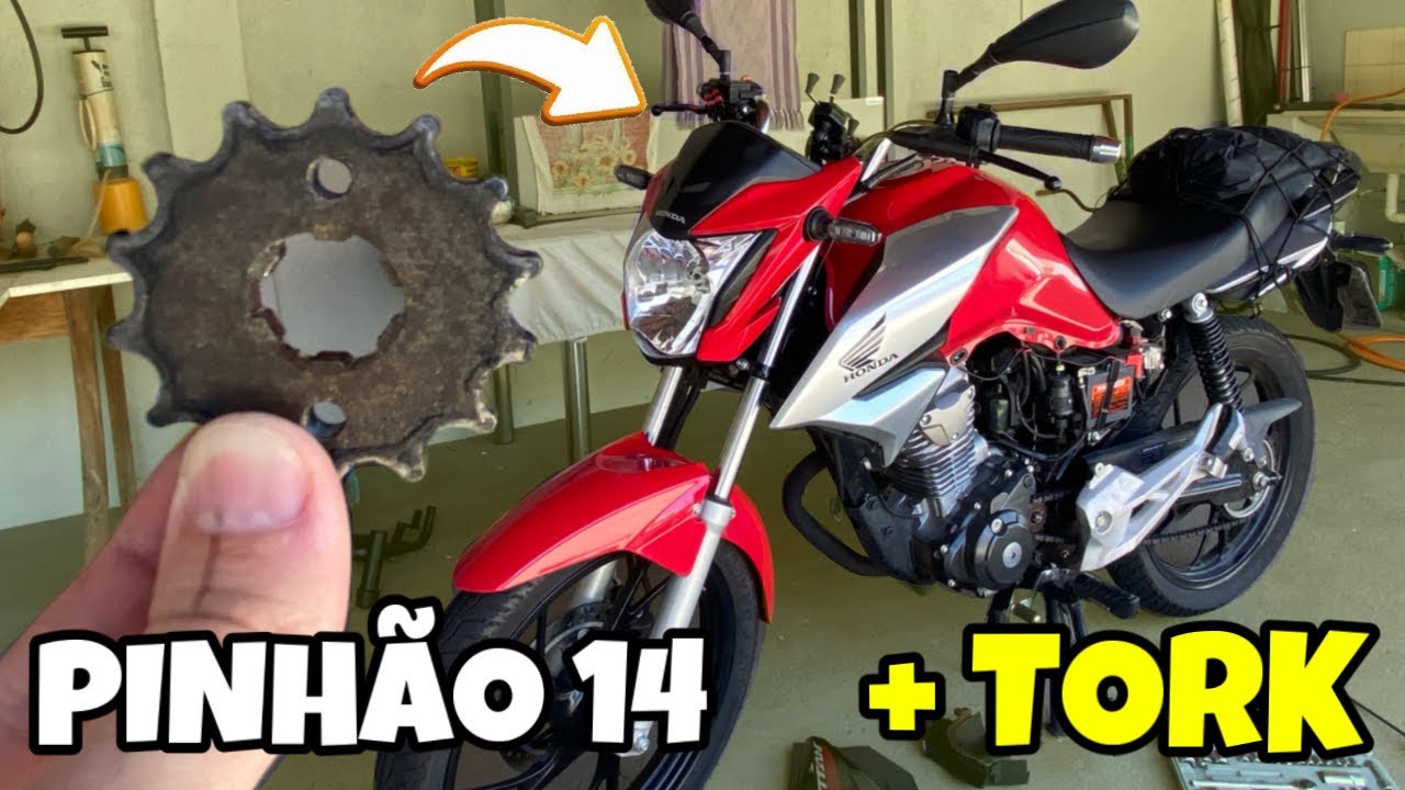 COLOQUEI PINHÃO 14 na TITAN 160  🔥 FICOU FORTE