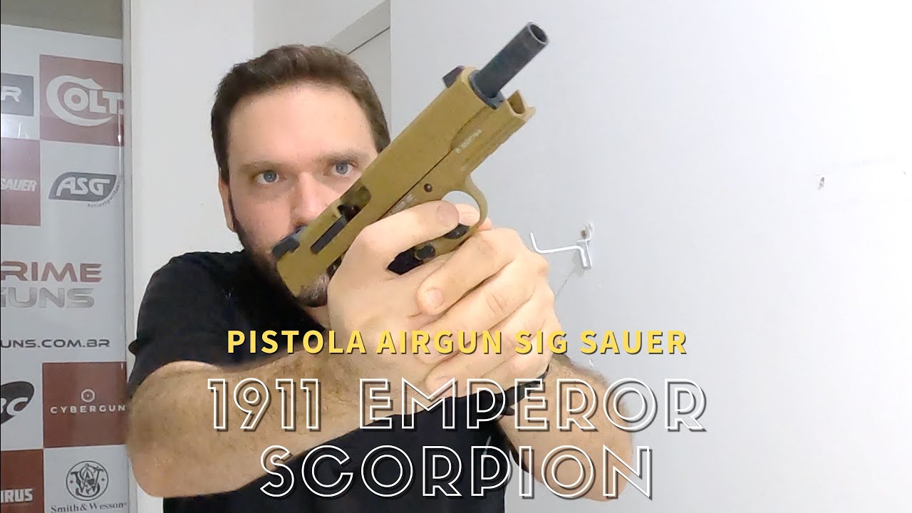 Pistola Airgun Sig Sauer 1911 Emperor Scorpion Co2 Blowback Full Metal TAN FDE