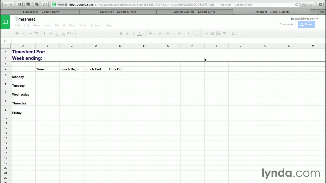 Учебное пособие по Google Таблицам — Использование Google Таблиц для создания шаблонов