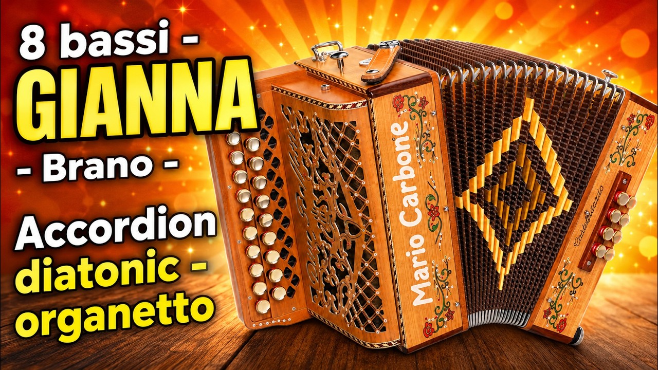 8 bassi - GIANNA  -  Brano - Accordion diatonic -  organetto