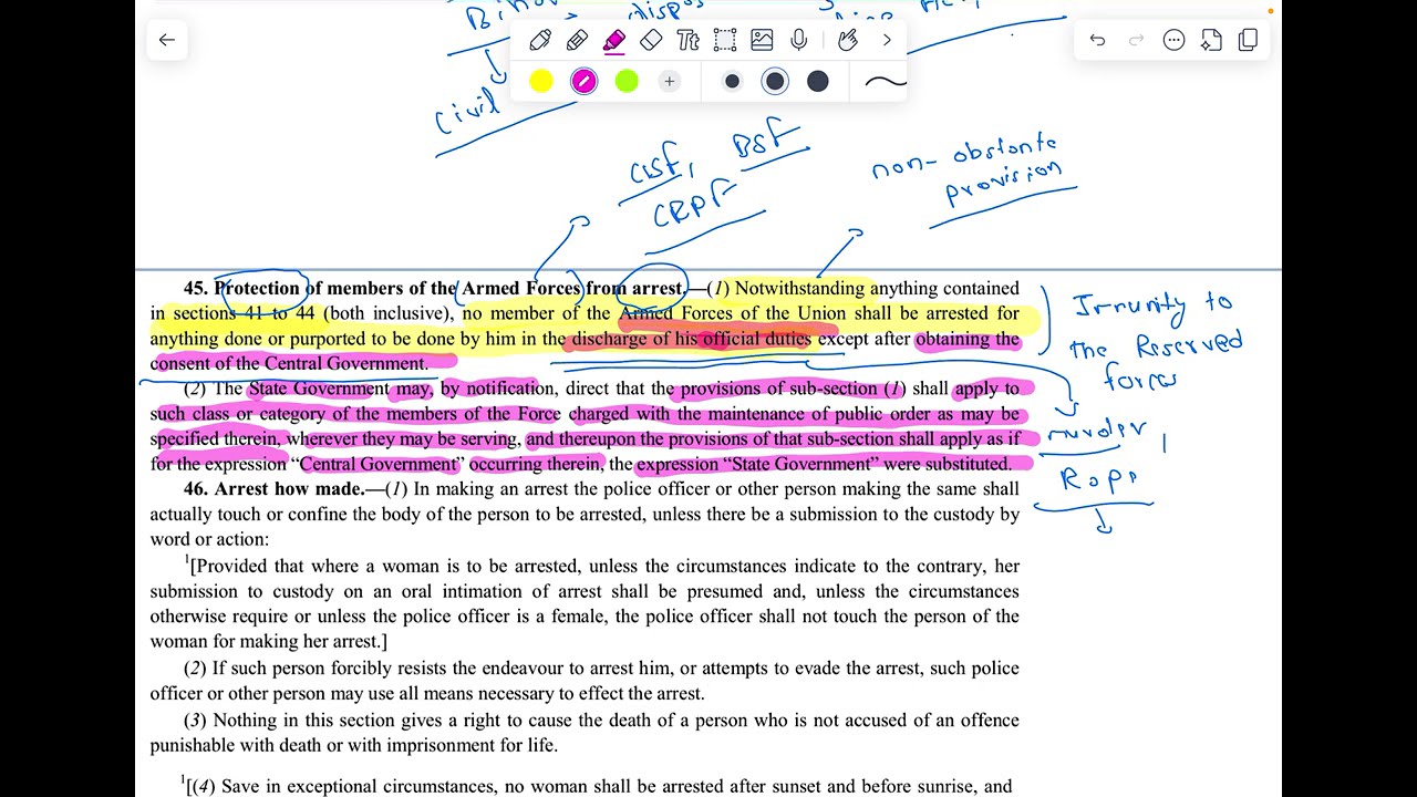 CRPC/BNSS Lecture-35 | section 45 to 52 of CRPC