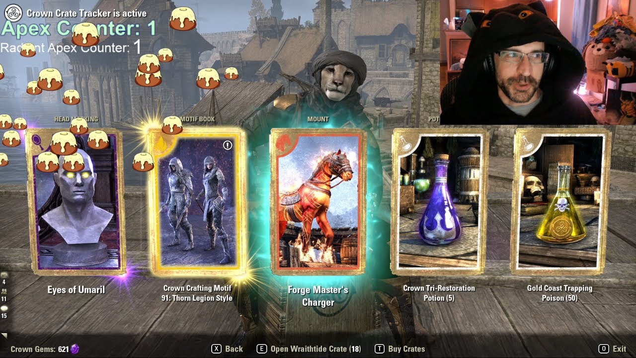 Opening 60 ESO Wraithtide Crown Crates with Crazy Luck + Previews at End 🦇
