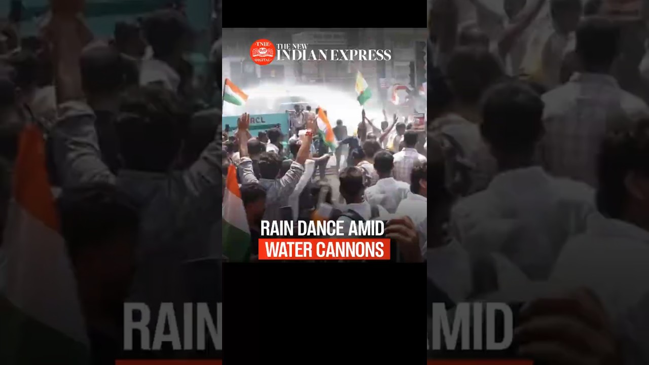 Students break barricades near Bihar CM residence, do rain dance amid water cannons