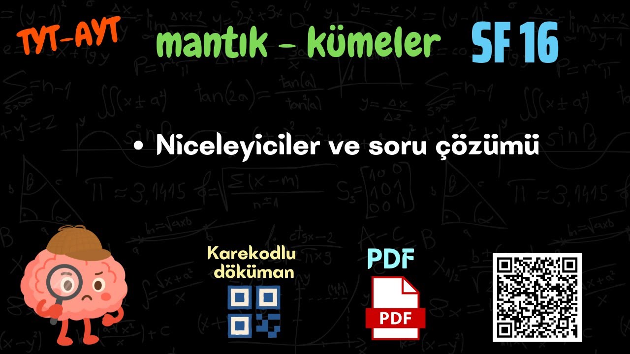 16 mantık - kümeler🔆TYT-AYT🔆 Karekodlu Fasikül Açıklamada