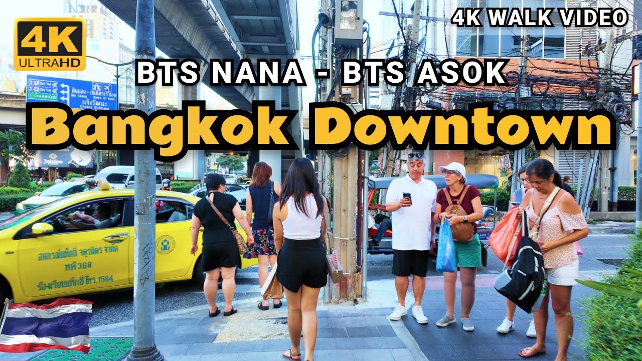 [4K HDR] Bangkok Downtown | BTS Ploenchit to BTS Nana & BTS Asok | 4k Walk Thailand