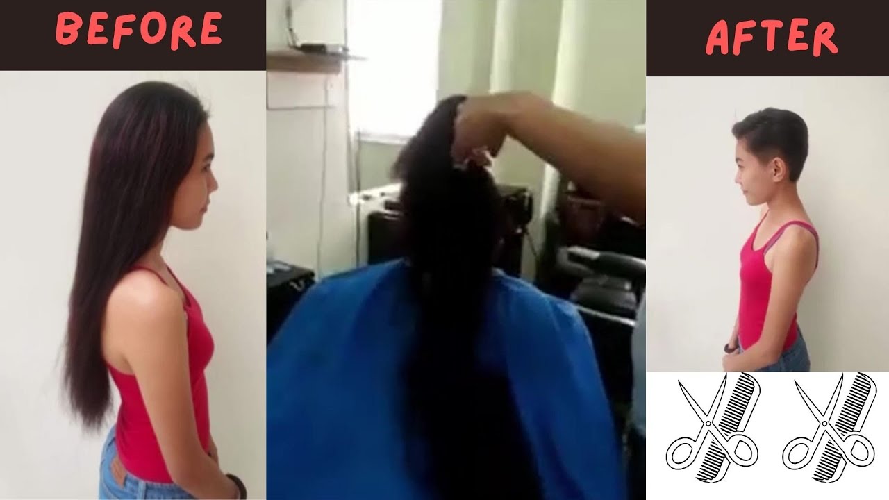 super attractive girl long hair cut short #haircutforlonghair #ladieshaircut #haircut #pixiecut