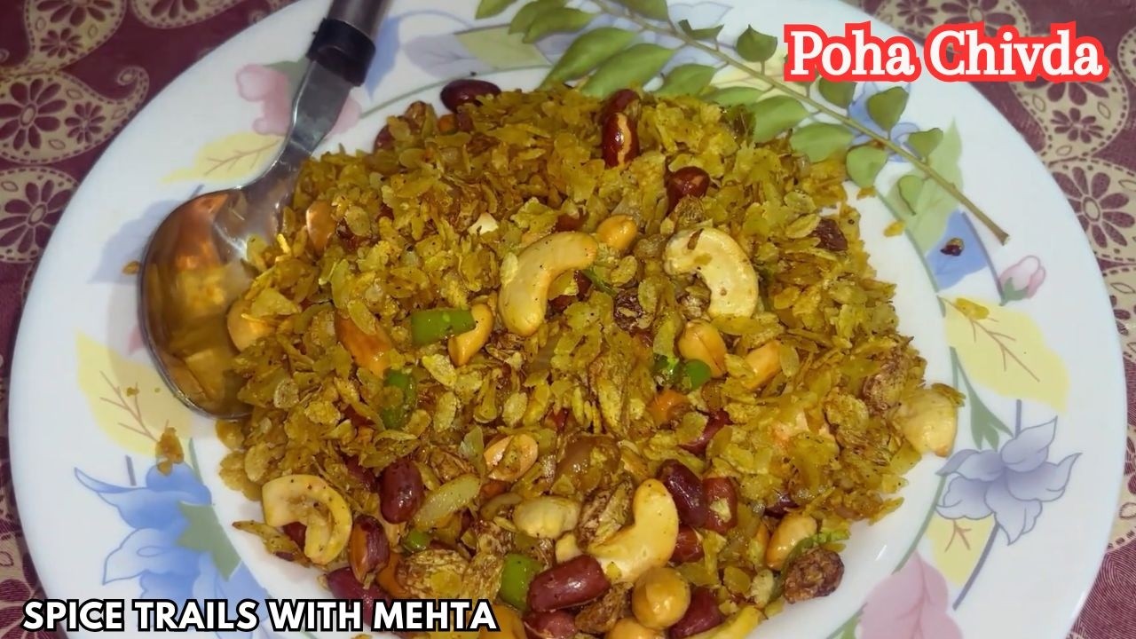 Poha Chivda | Perfect Tea Time Crunchy Snack | Homemade Namkeen Snack | @SpiceMehta #pohachivda