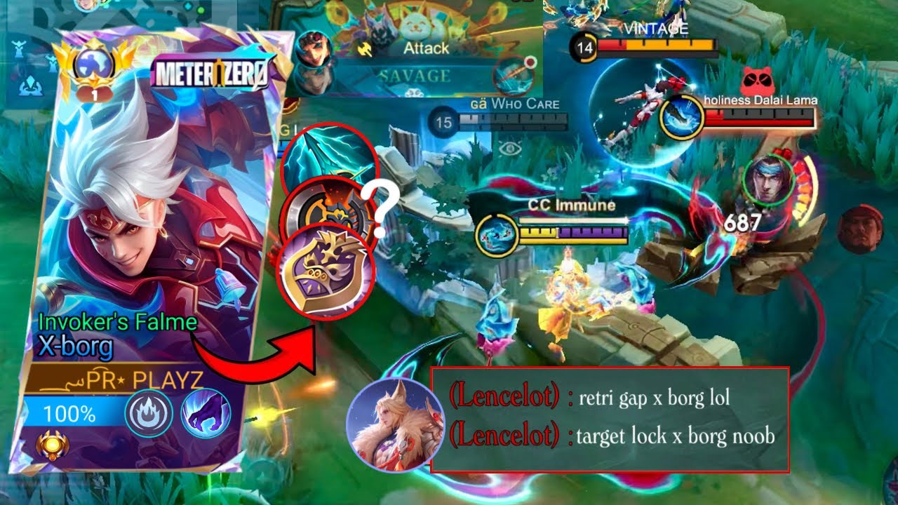 SAVAGE💀🥶 + JUST BAN X-BORG THAN REGRET MOST PICK/BAN HERO IN THIS SEASON FOR HYPER / EXP 😱!  (MLBB)