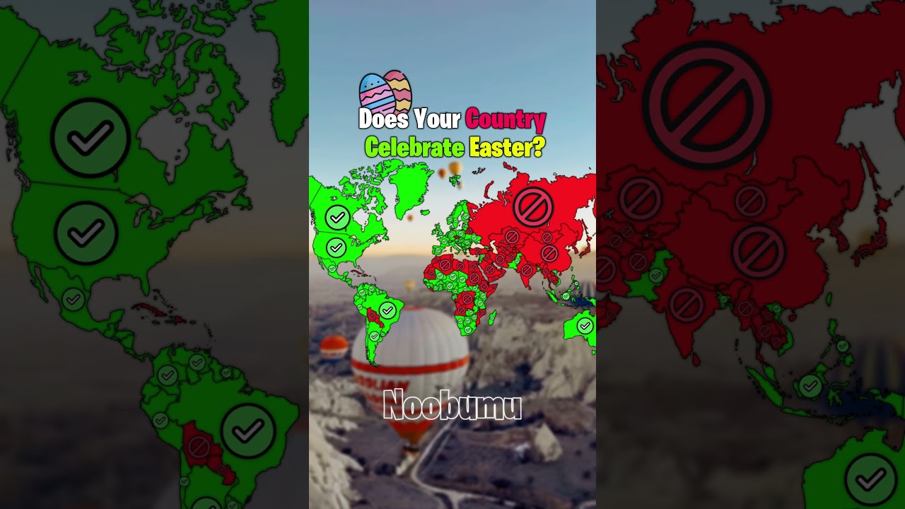 Does Your Country Celebrate Easter?#map #history #geography #easter #shorts #viral #trending #fyp