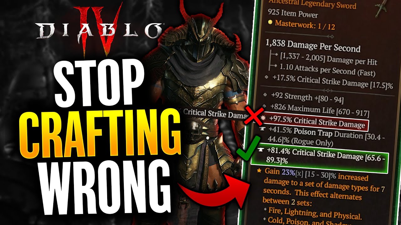 Diablo 4 - STOP Crafting WRONG in Season 4! (Diablo 4 Tips & Tricks)