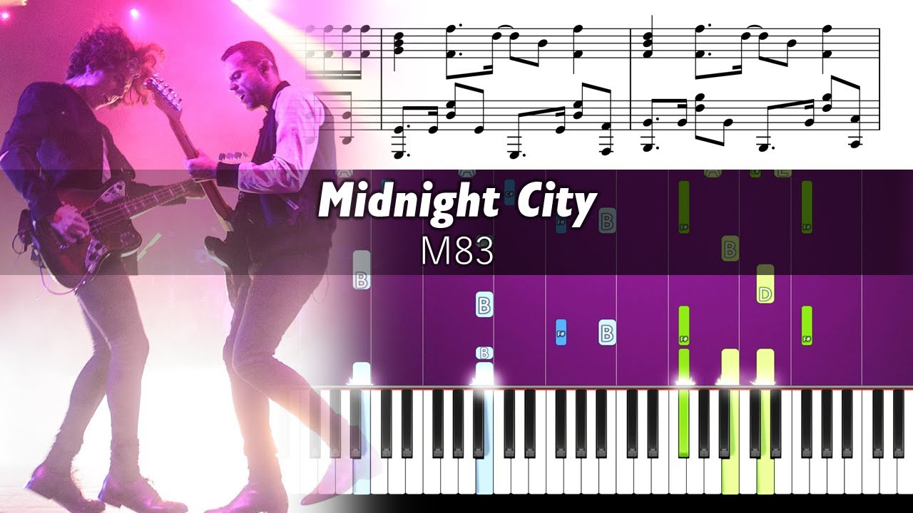 M83 - Midnight City - Advanced Piano Tutorial with Sheet Music