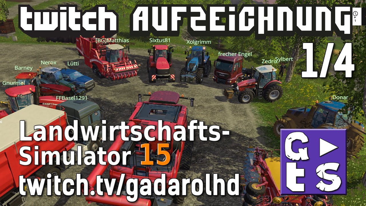 Gadarol LIVE: LS15 Aufzeichnung von der Community Server Farm Fragen an #gadalive auf Twitte - 1 / 4