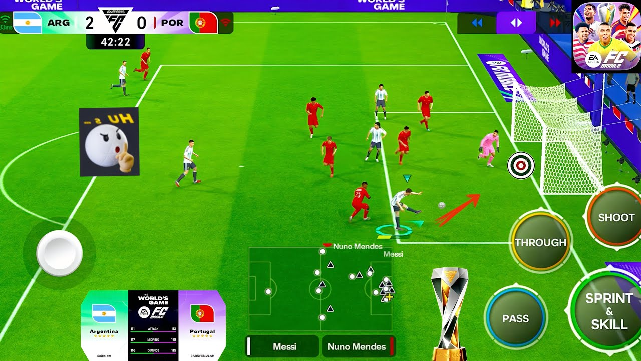 Fc Mobile 26 &bull; Head To Head World's Game | Online Match | Argentina Vs Portugal ▪︎ Top Finishing ☄️