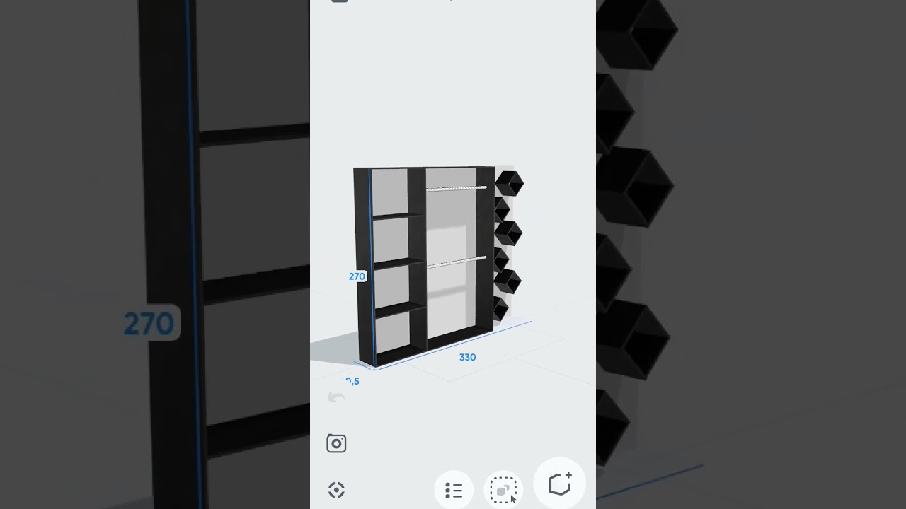 design 3D meubles &eacute;tag&egrave;res pr&eacute;sentoir moblo