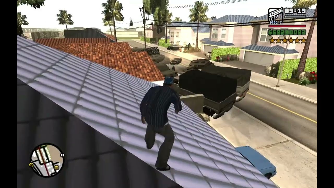 GTA San Andreas Princkle Pine Cop Shootout + Six Stars Wanted Level Escape