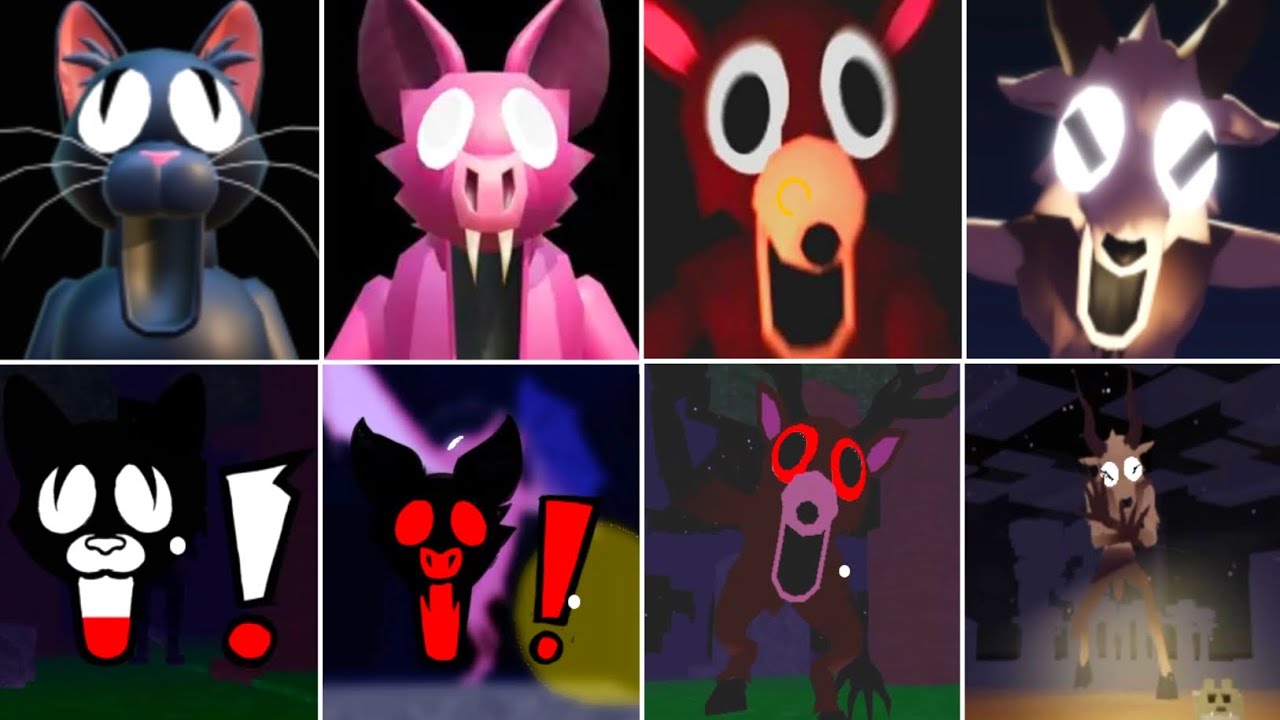 Cat, Bat, Deer, & Wild West?! CRAZY 99 Nights in the Forest Jumpscares! (roblox)