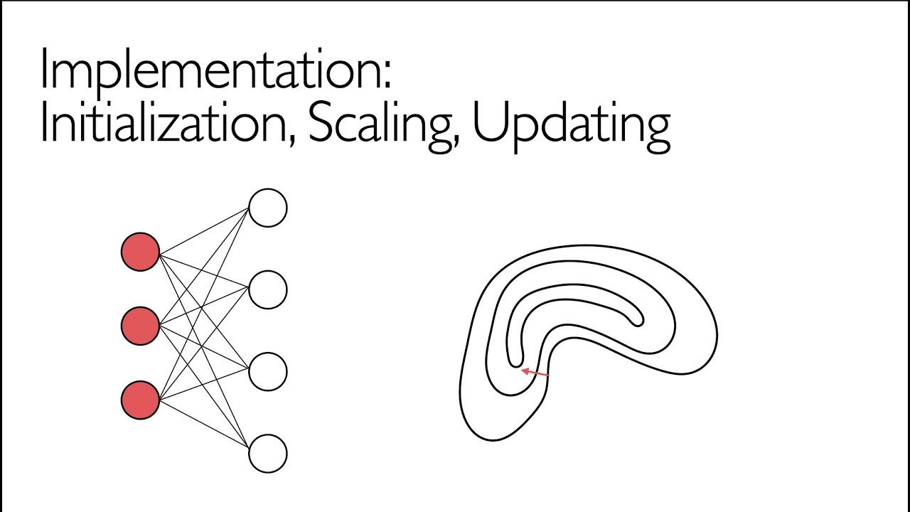 Implementation: initialization, scaling, updating