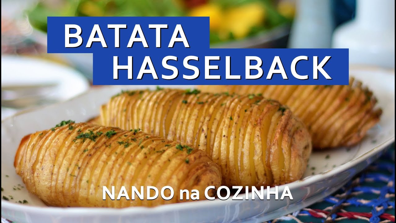 BATATA HASSELBACK: crocante por fora, macia por dentro e linda de se ver, tamb&eacute;m &eacute; f&aacute;cil de preparar