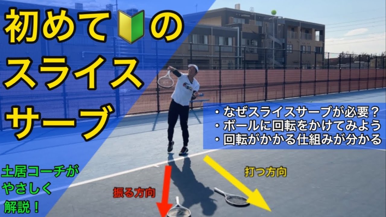 【スライスサーブ】サーブに回転をかけよう！初級編！