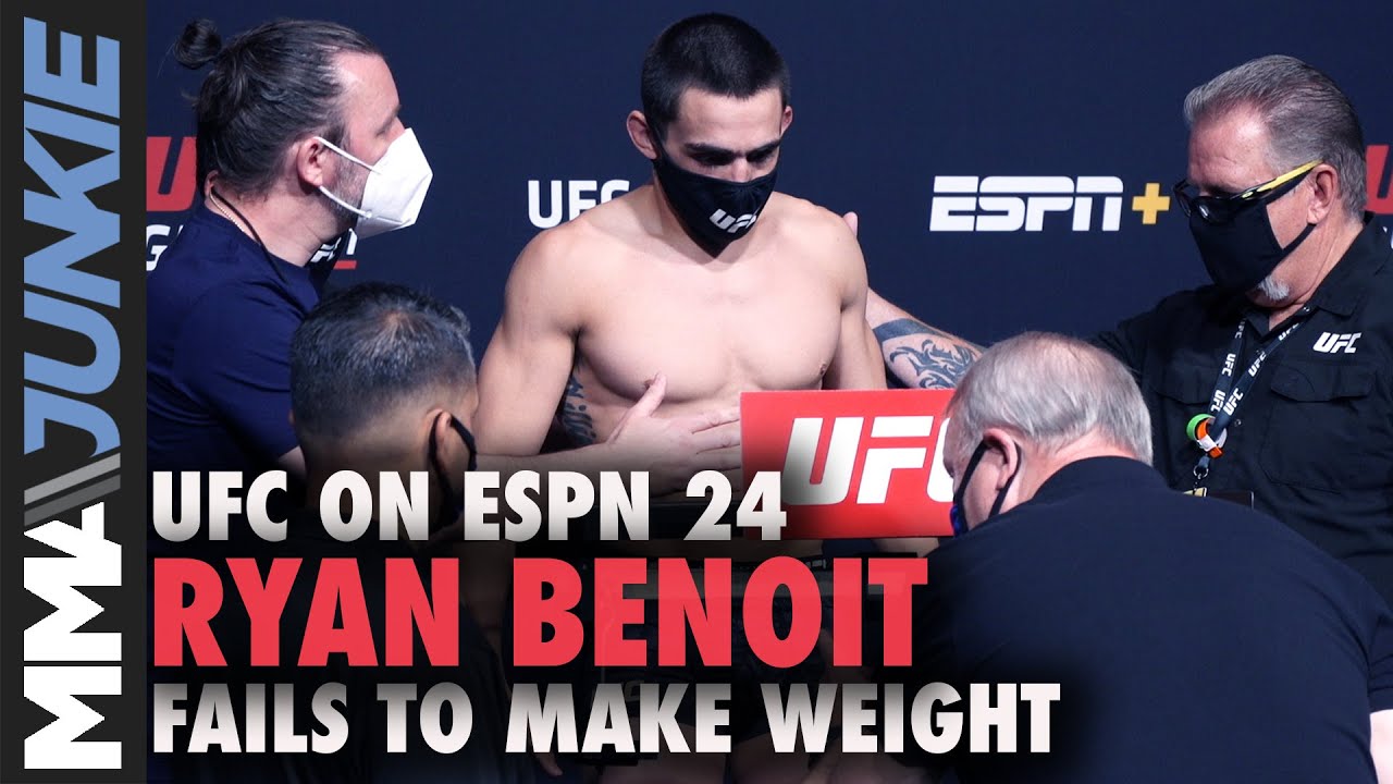 Ryan Benoit scary weigh-in, fight canceled after 3-pound miss | UFC on ESPN 24