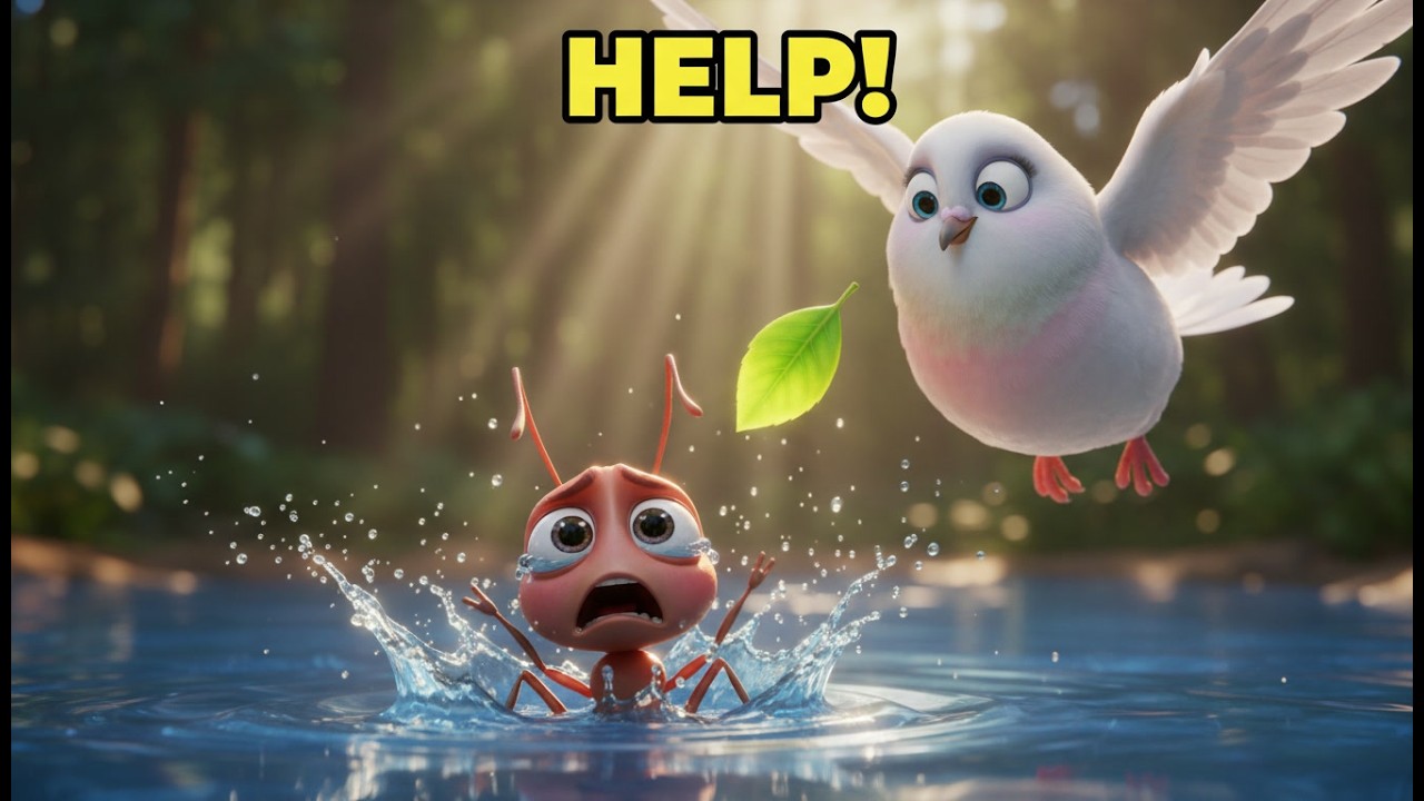 👉 “The pigeon saved the ant… but wait till you see what the ant does!” 😳 | Bedtime Story for Kids