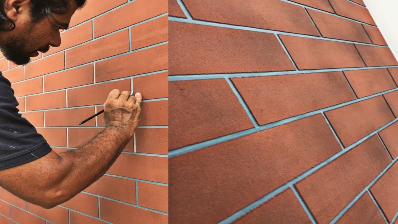 Texture design show wall bricks || red bricks design