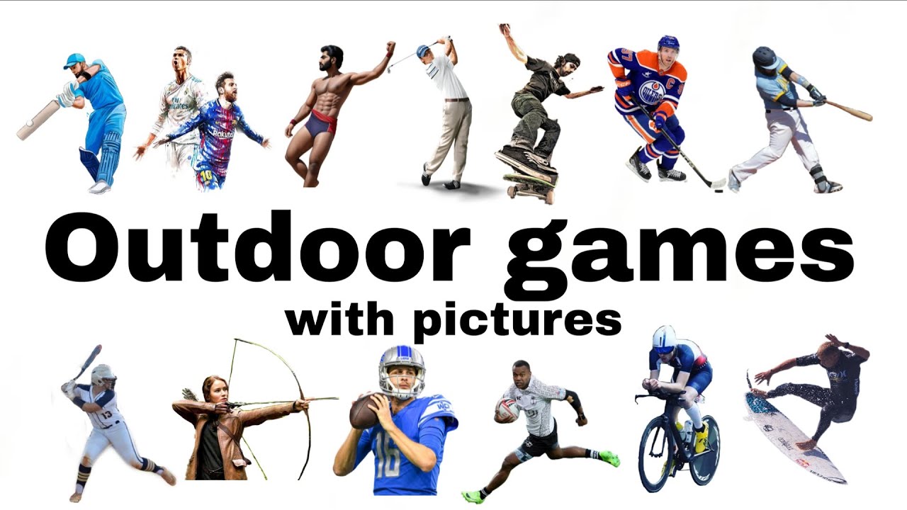 Outdoor games for kids and pictures | 15 Outdoor games vocabulary | gamers with spelling 