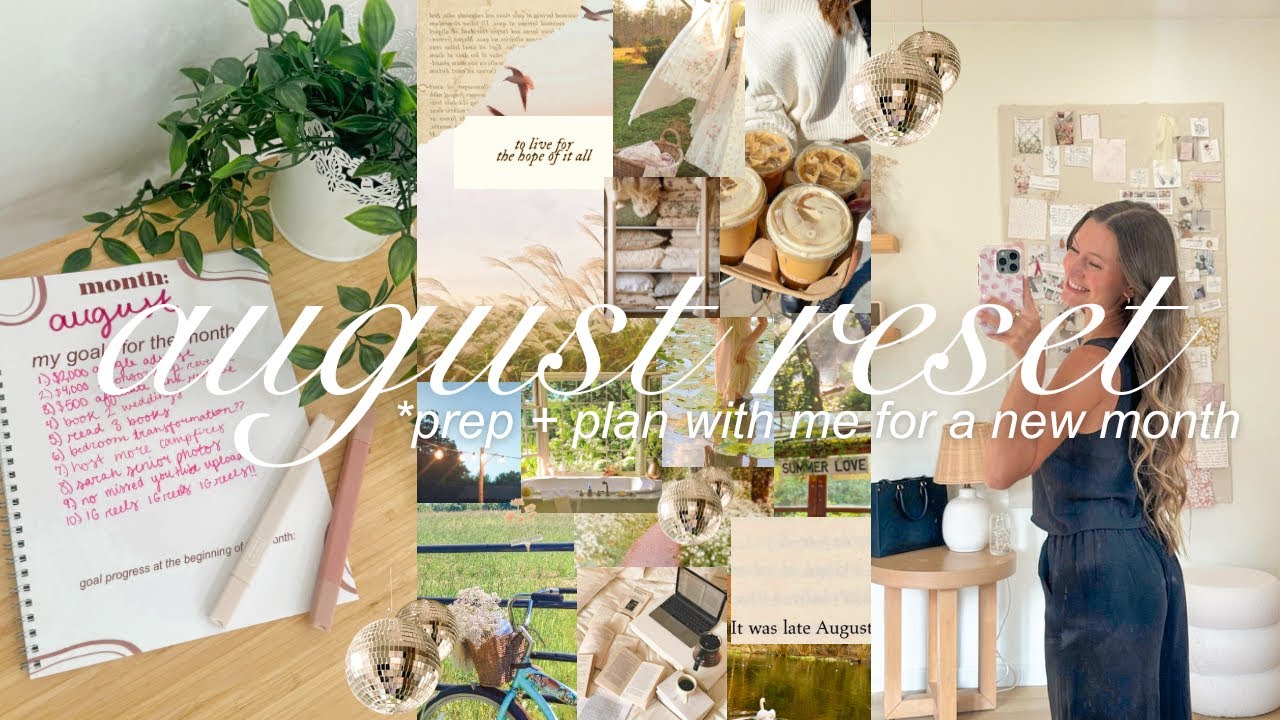 august monthly reset! 🧺 cleaning, goal setting, budgeting, macbook customization tips + MORE