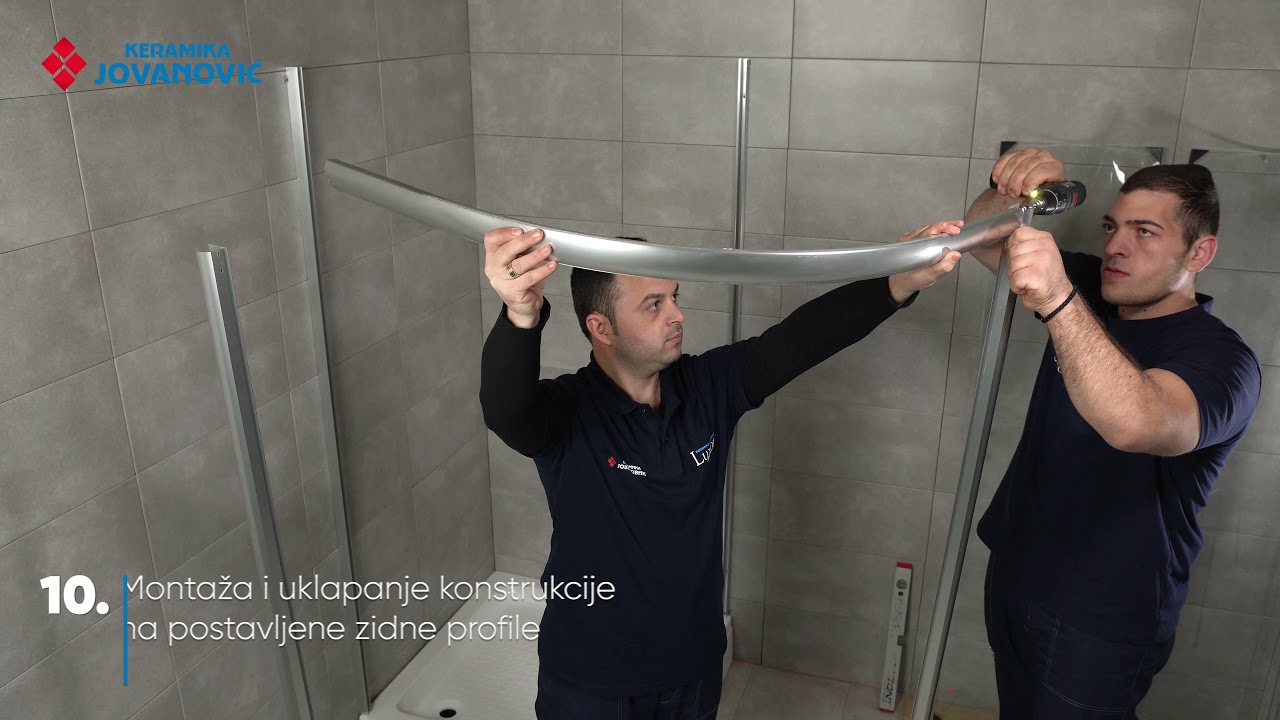 Montaža polukružnih tuš kabina - video uputstvo - Keramika Jovanović