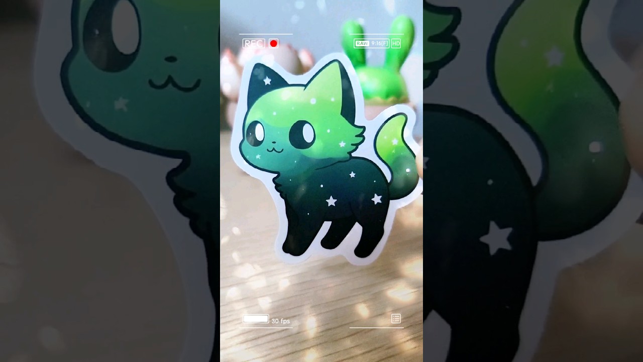 Unboxing Galaxy Cat Stickers From Amazon Part 4 #stickers #cutestickers #unboxing #kawaiiaesthetic