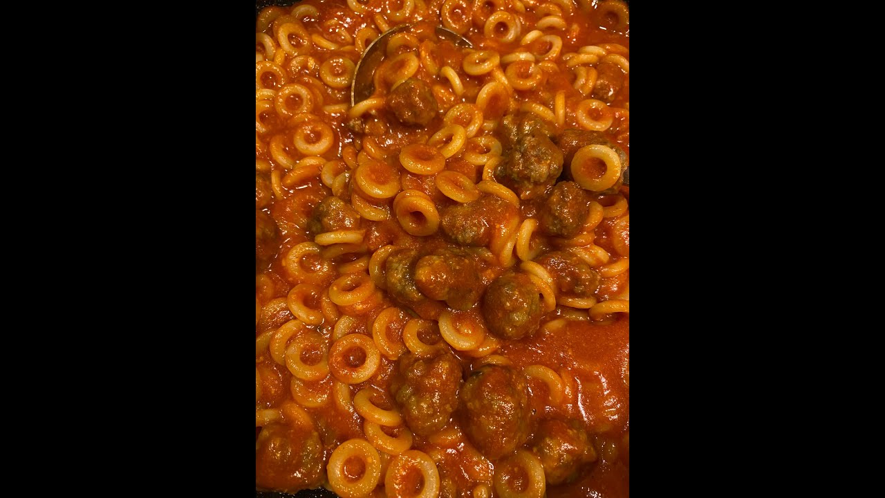 HOMEMADE SPAGHETTIOS AND MEATBALLS!