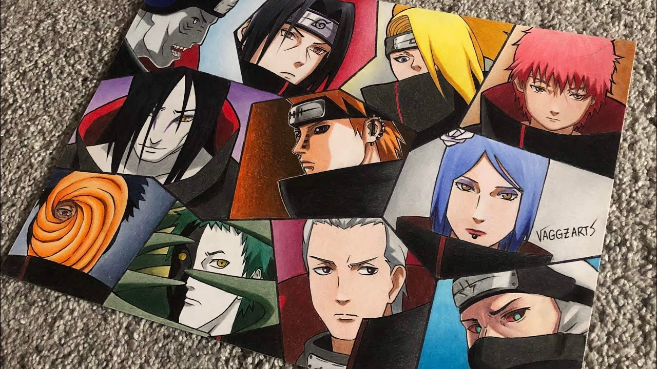 AKATSUKI Drawing [ Naruto Shippuden ] #akatsuki #narutoshippuden