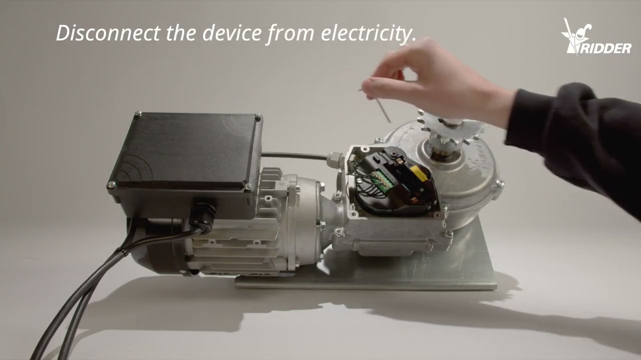 Explainer Video Ridder RPD PolyDrive - Check direction of rotation RPD and operation of limit switch