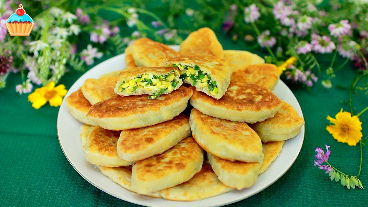 БЫСТРЫЕ ПИРОЖКИ С ЯЙЦОМ И ЗЕЛЕНЫМ ЛУКОМ - ну, оОчень вкусные!