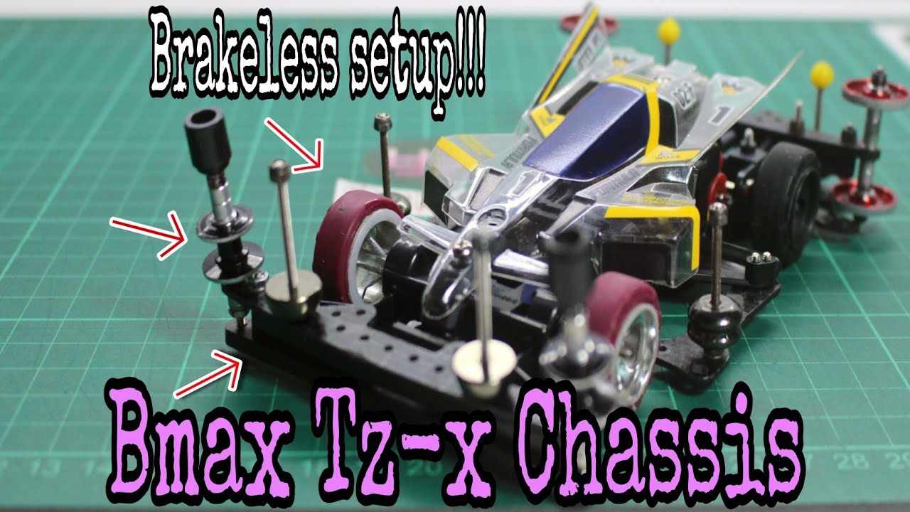ミニ四駆 Build Setup Bmax Tz X chassis tamiya Brakeless and Test run step by step complete