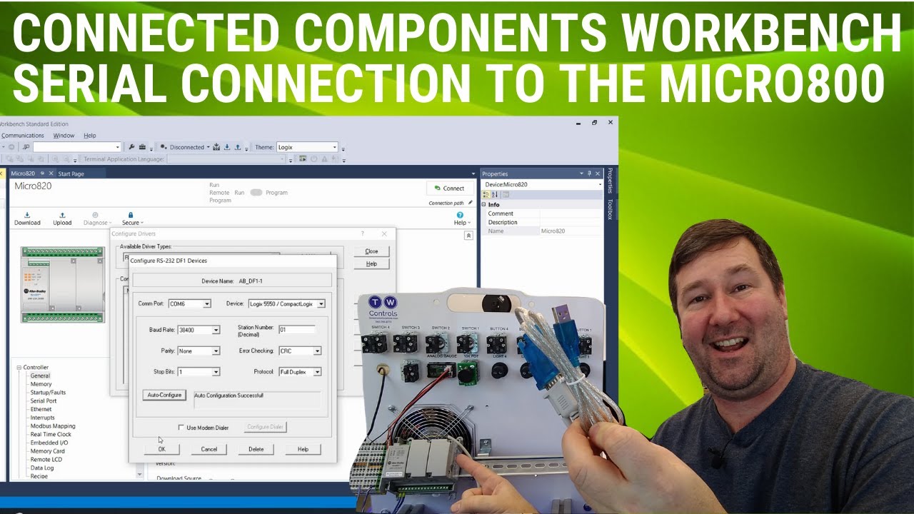 Connecting to an Allen Bradley Micro800 PLC over Serial