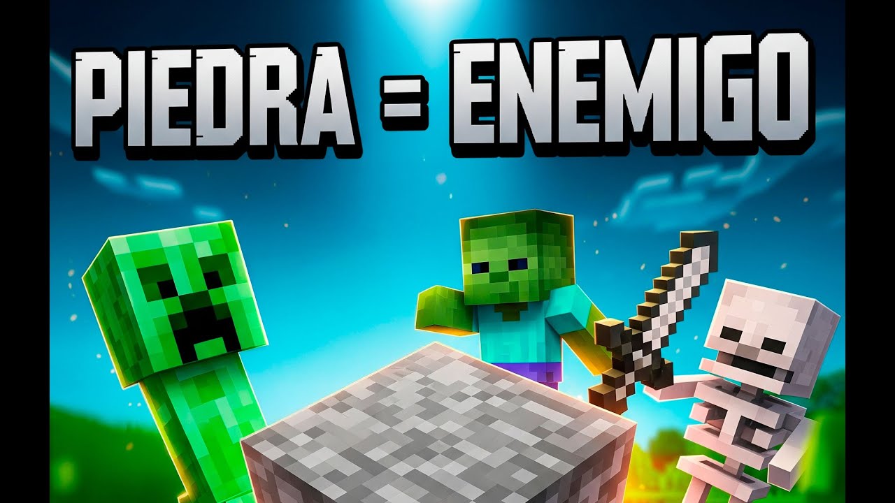 CADA BLOQUE DE PIEDRA QUE QUITO ES UN ENEMIGO | Minecraft