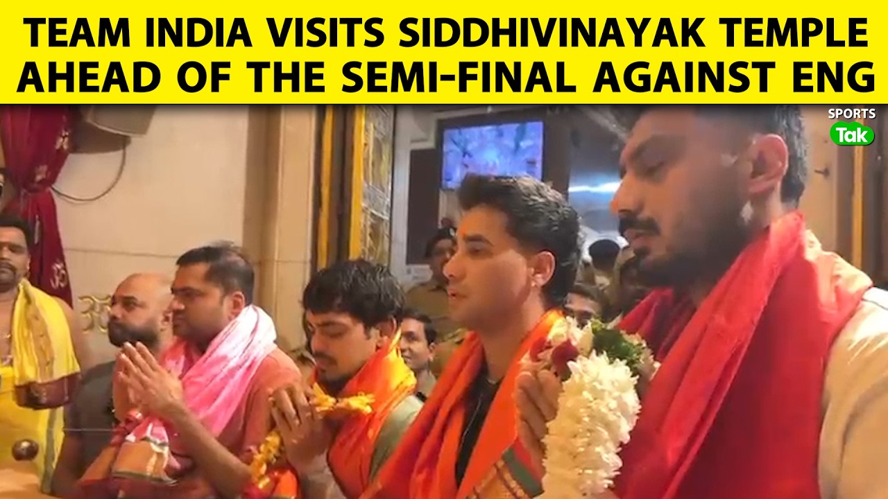 Team India Stars Ishan, Abhishek & Axar Visit Siddhivinayak Temple Ahead of T20 WC Semi-Final