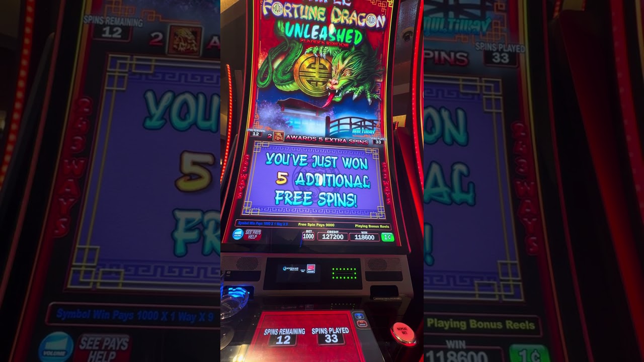 Triple Fortune Dragon Players Edition Shaker Bonus Jackpot $10 bet 