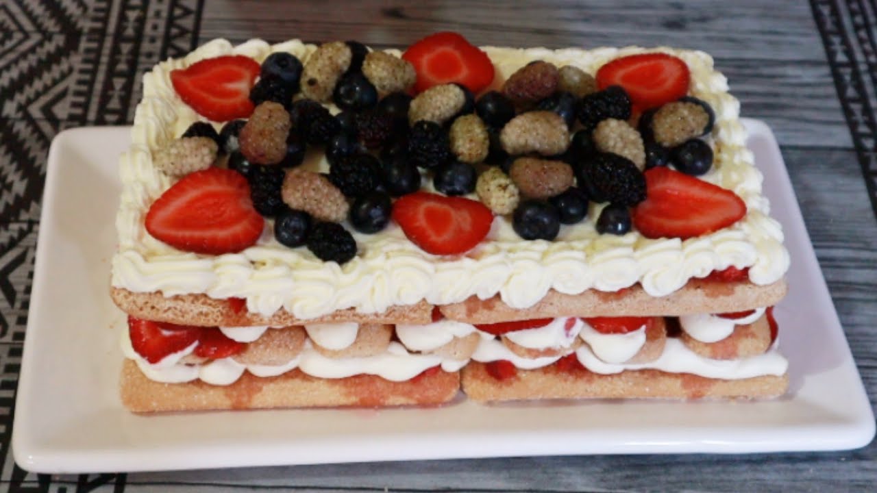 Postre sin horno con VAINILLAS Y FRUTOS ROJOS muy f&aacute;cil de hacer en ( salado y dulce con Abril )