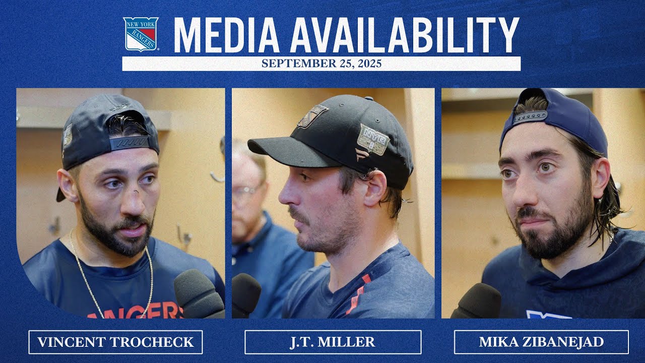 NYR vs NYI: V. Trocheck, J.T. Miller & M. Zibanejad Postgame Media Availability | Sept. 25, 2025