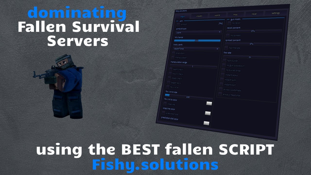 Dominating Fallen Survival using the BEST fallen Script Fishy.solutions