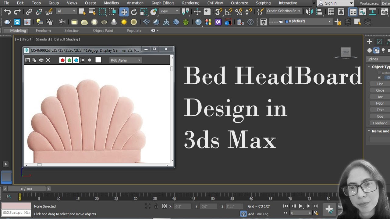 Bed HeadBoard Design in 3ds Max #3dsmax