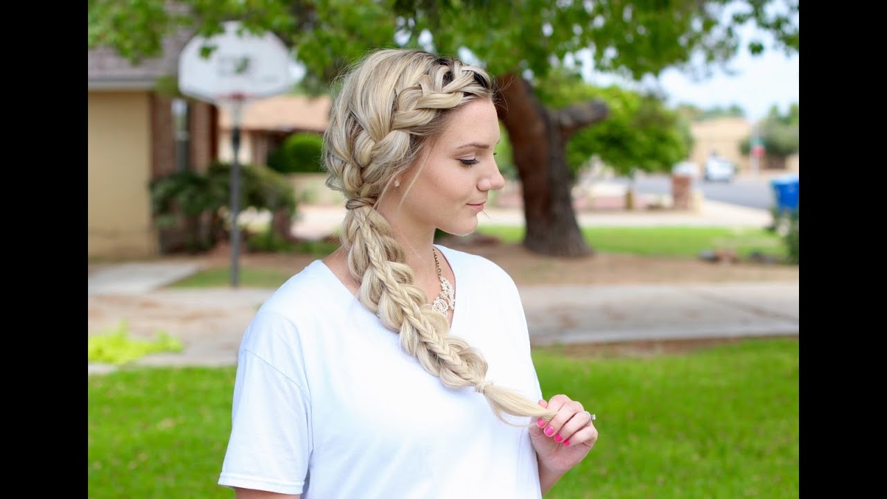 How to: French Braid into a Stacked Braid