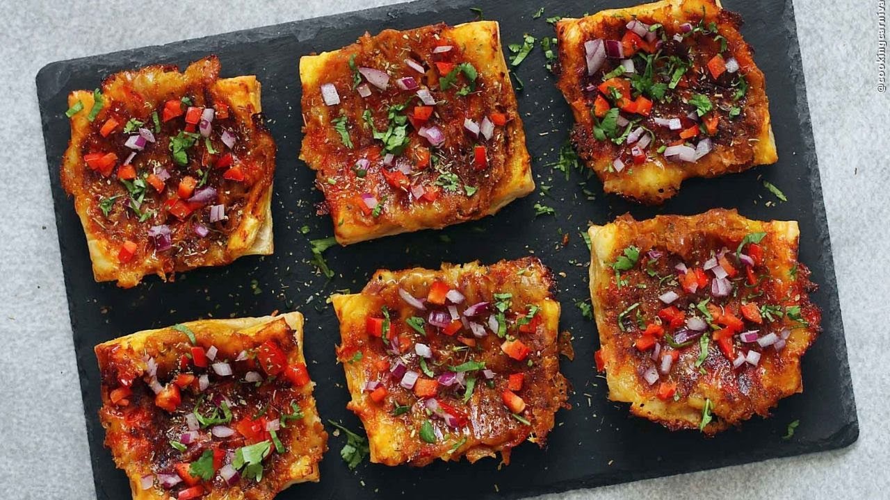 Masala baked beans puff pastry recipe