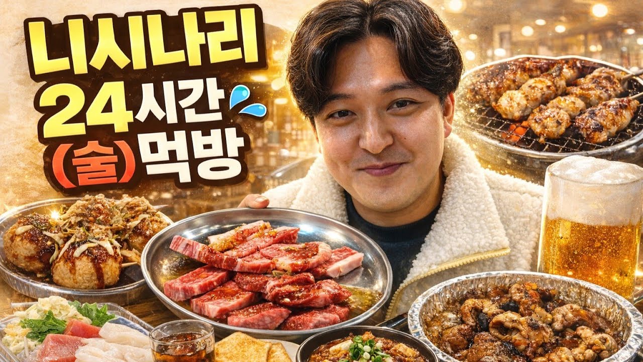 24시간 11끼… 이게 가능함? | 니시나리 2편 | 편집 중에도 술냄새 남 | 대지진? 대쓰나미?