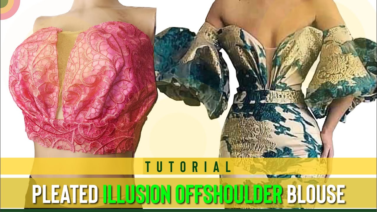 OFF SHOULDER PLEATED ILLUSION BLOUSE TUTORIAL
